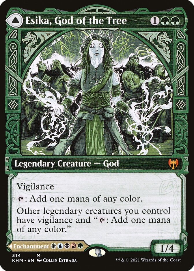 Esika, God of the Tree // The Prismatic Bridge Kaldheim Viking Frame